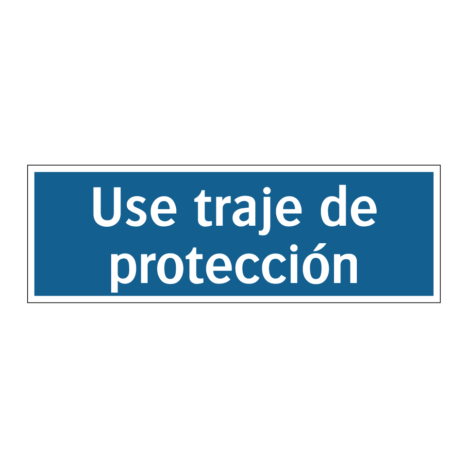 Use traje de protección