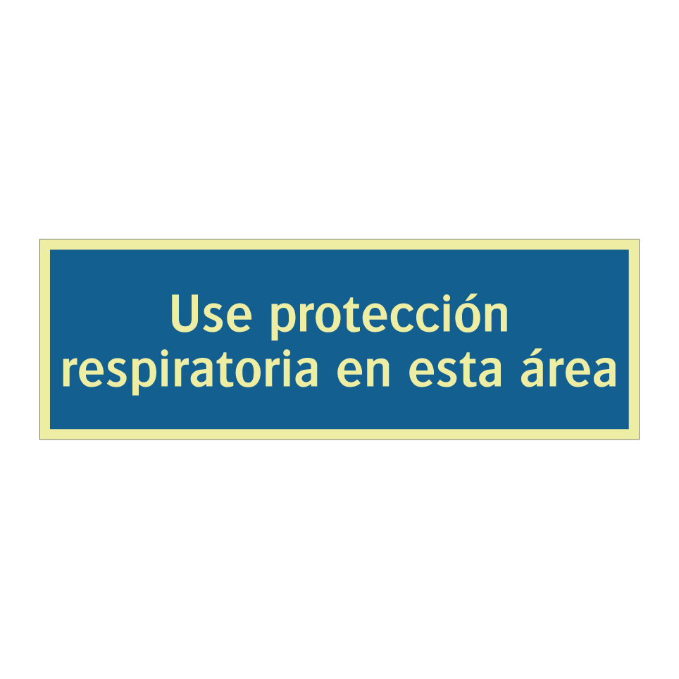 Use protección respiratoria en esta área