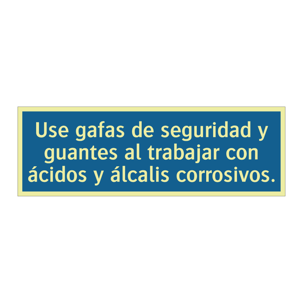 Use gafas de seguridad y guantes al trabajar con ácidos y álcalis corrosivos.