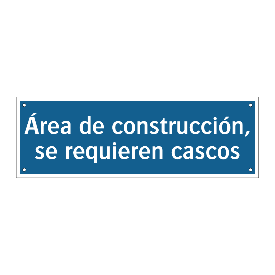 Área de construcción, se requieren cascos