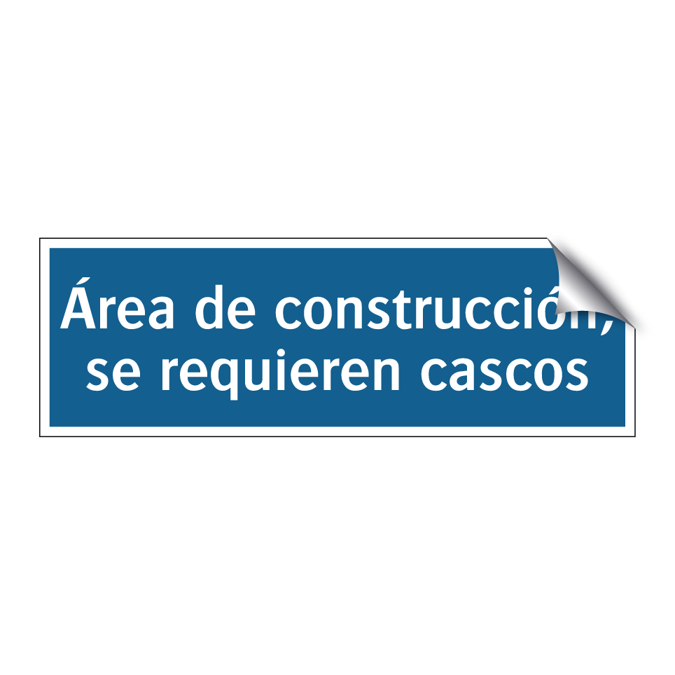 Área de construcción, se requieren cascos