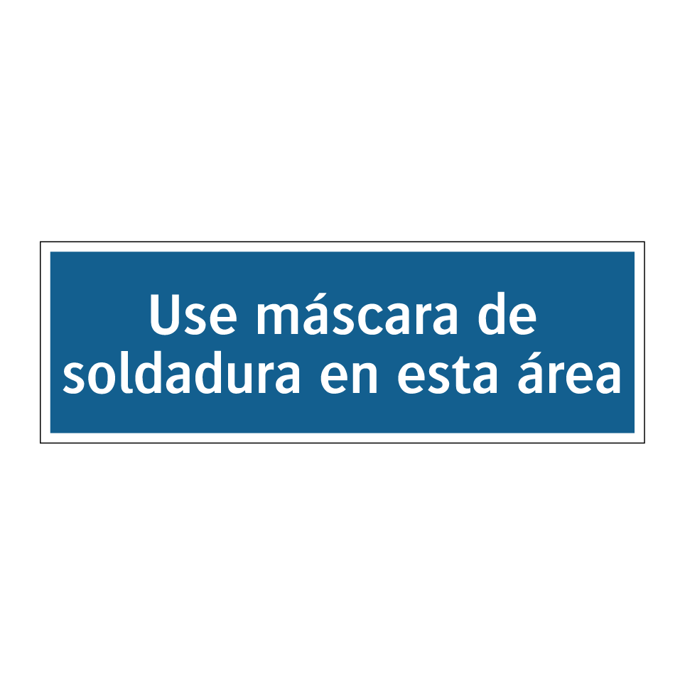 Use máscara de soldadura en esta área