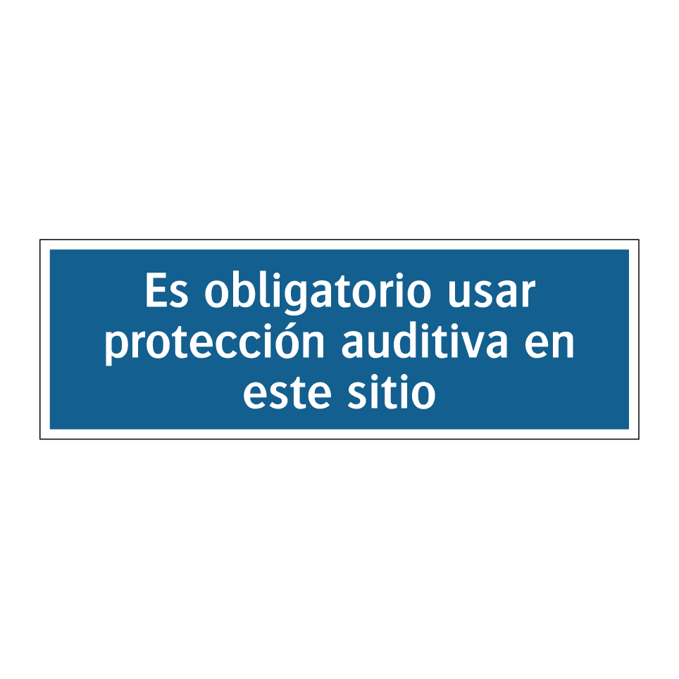 Es obligatorio usar protección auditiva en este sitio