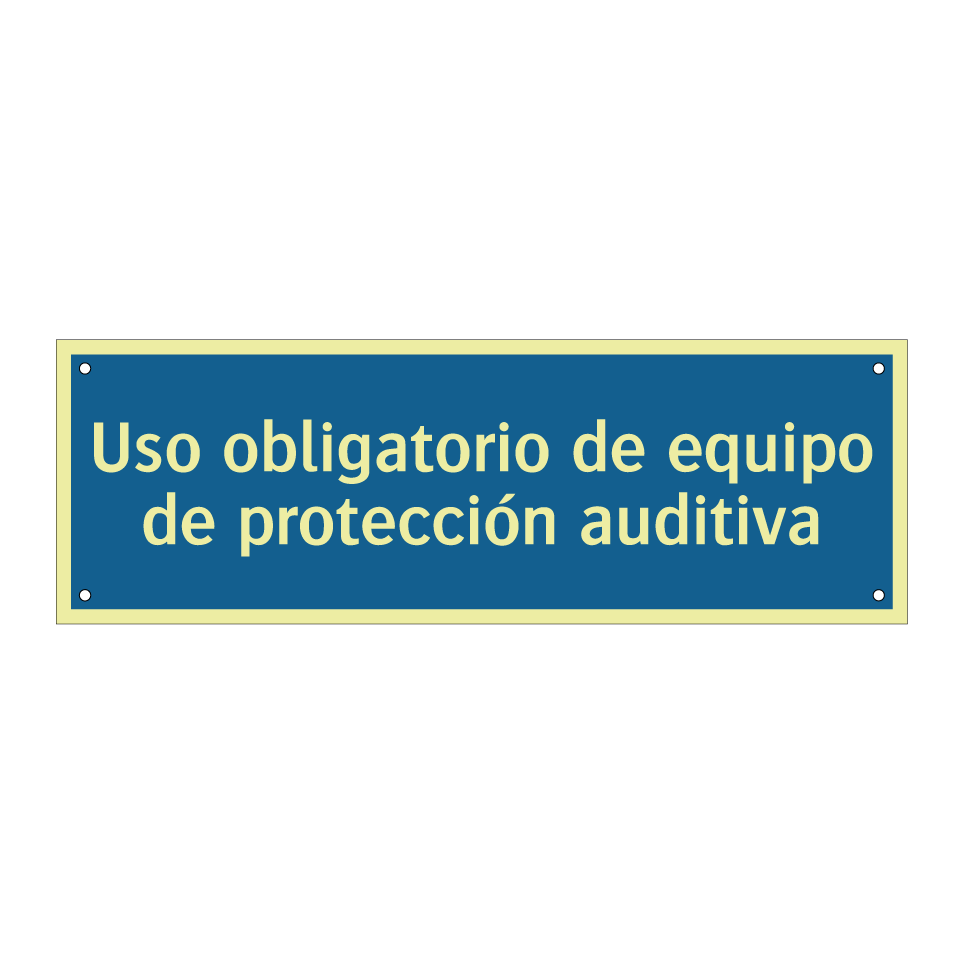 Uso obligatorio de equipo de protección auditiva