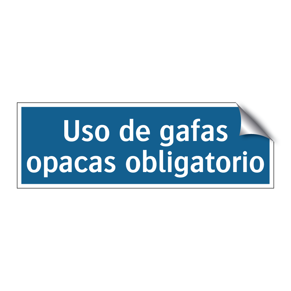 Uso de gafas opacas obligatorio