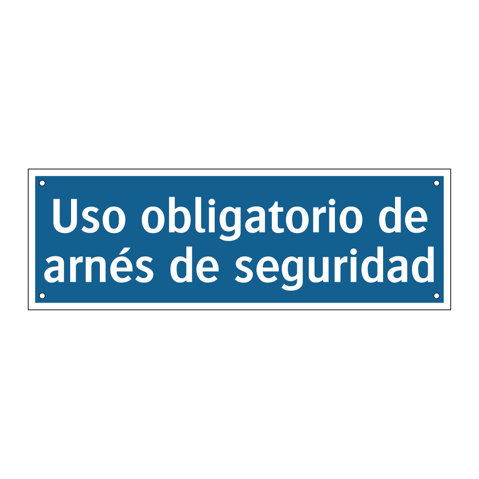 Uso obligatorio de arnés de seguridad