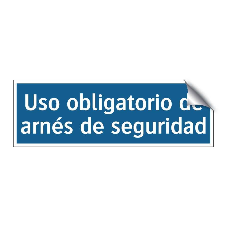 Uso obligatorio de arnés de seguridad