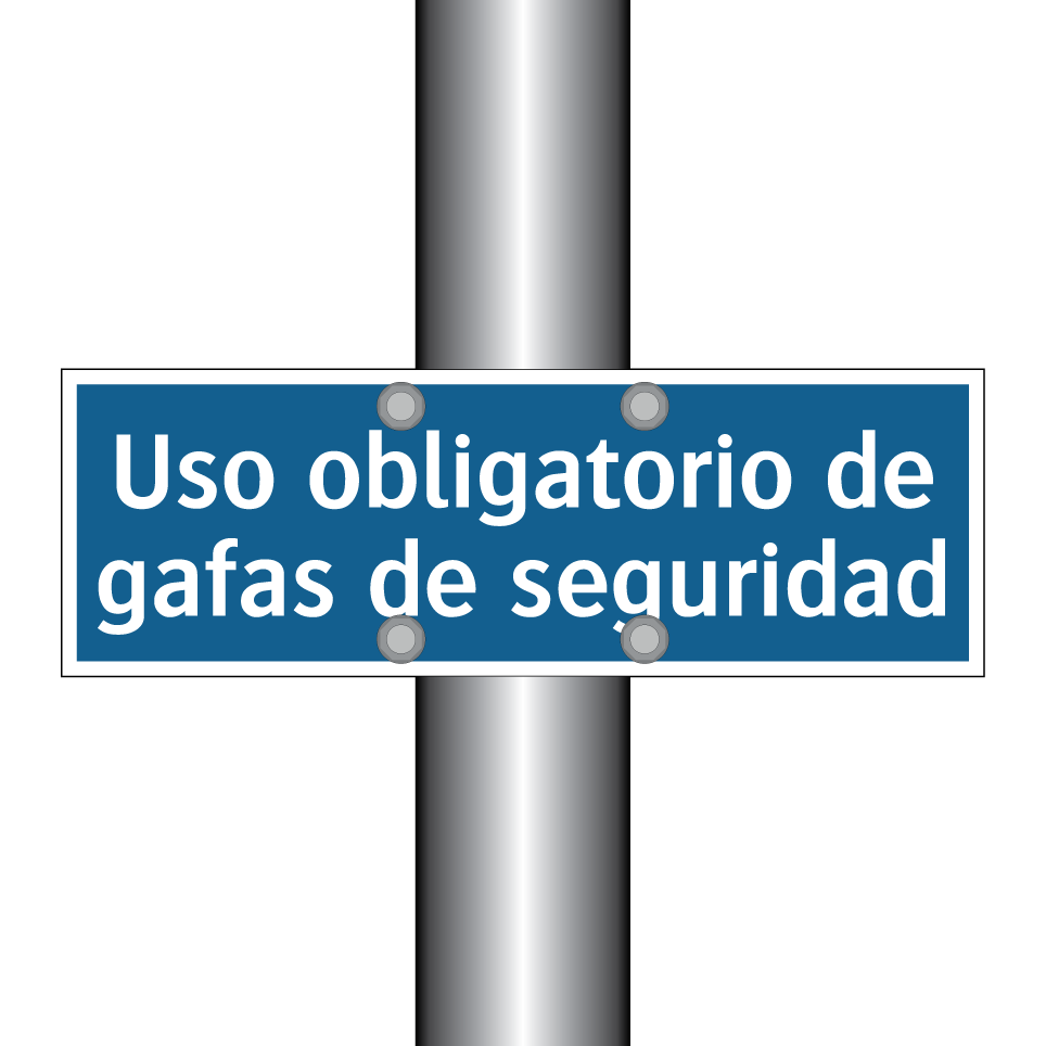 Uso obligatorio de gafas de seguridad