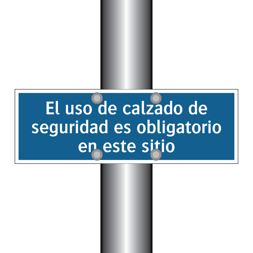 El uso de calzado de seguridad es obligatorio en este sitio