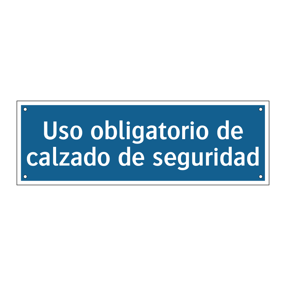 Uso obligatorio de calzado de seguridad