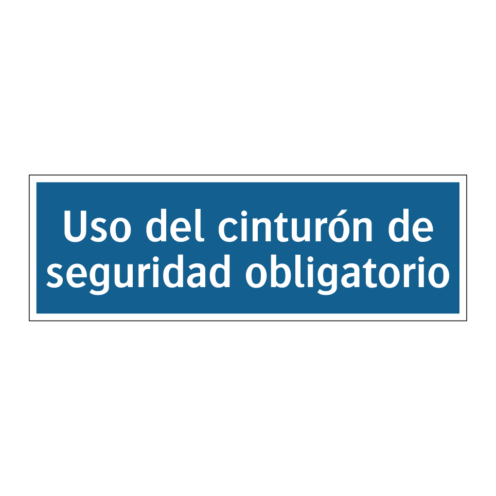 Uso del cinturón de seguridad obligatorio