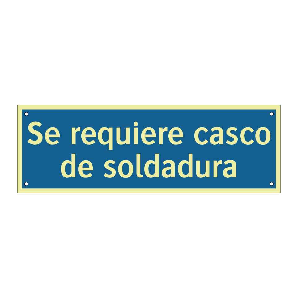 Se requiere casco de soldadura