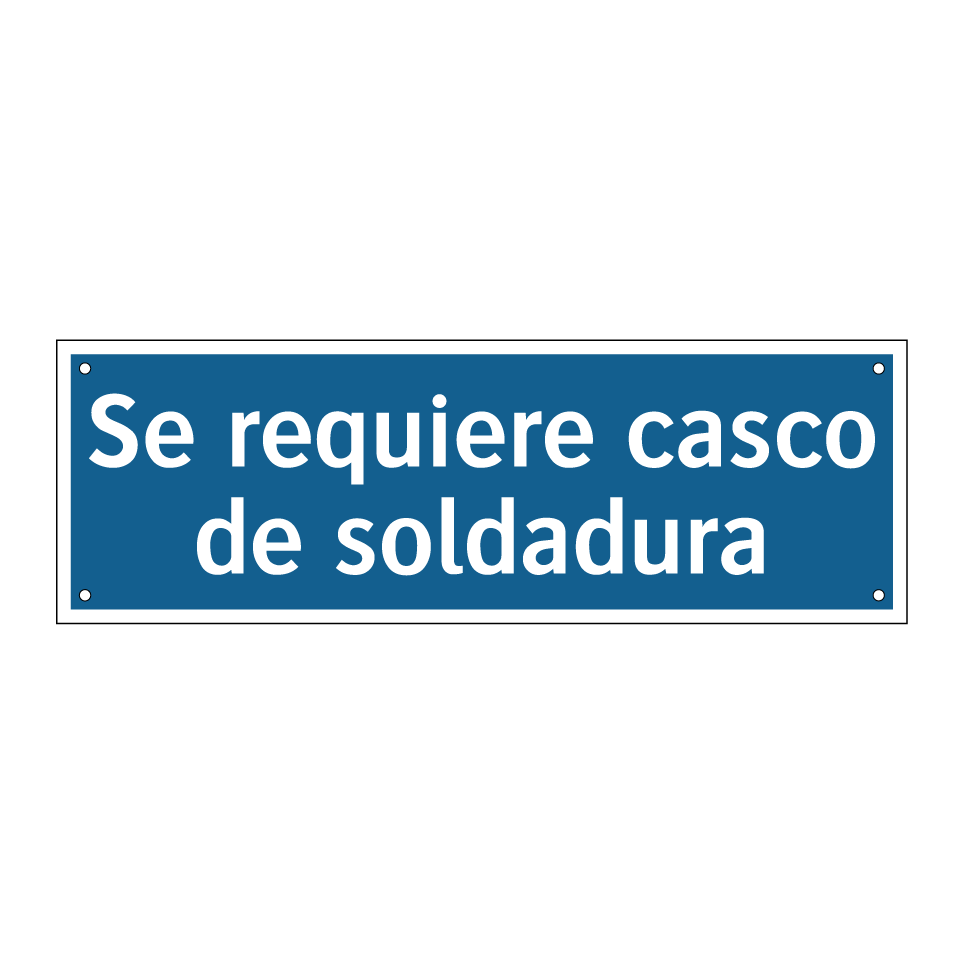 Se requiere casco de soldadura
