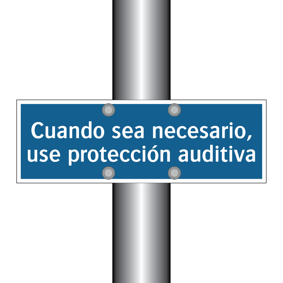 Cuando sea necesario, use protección auditiva