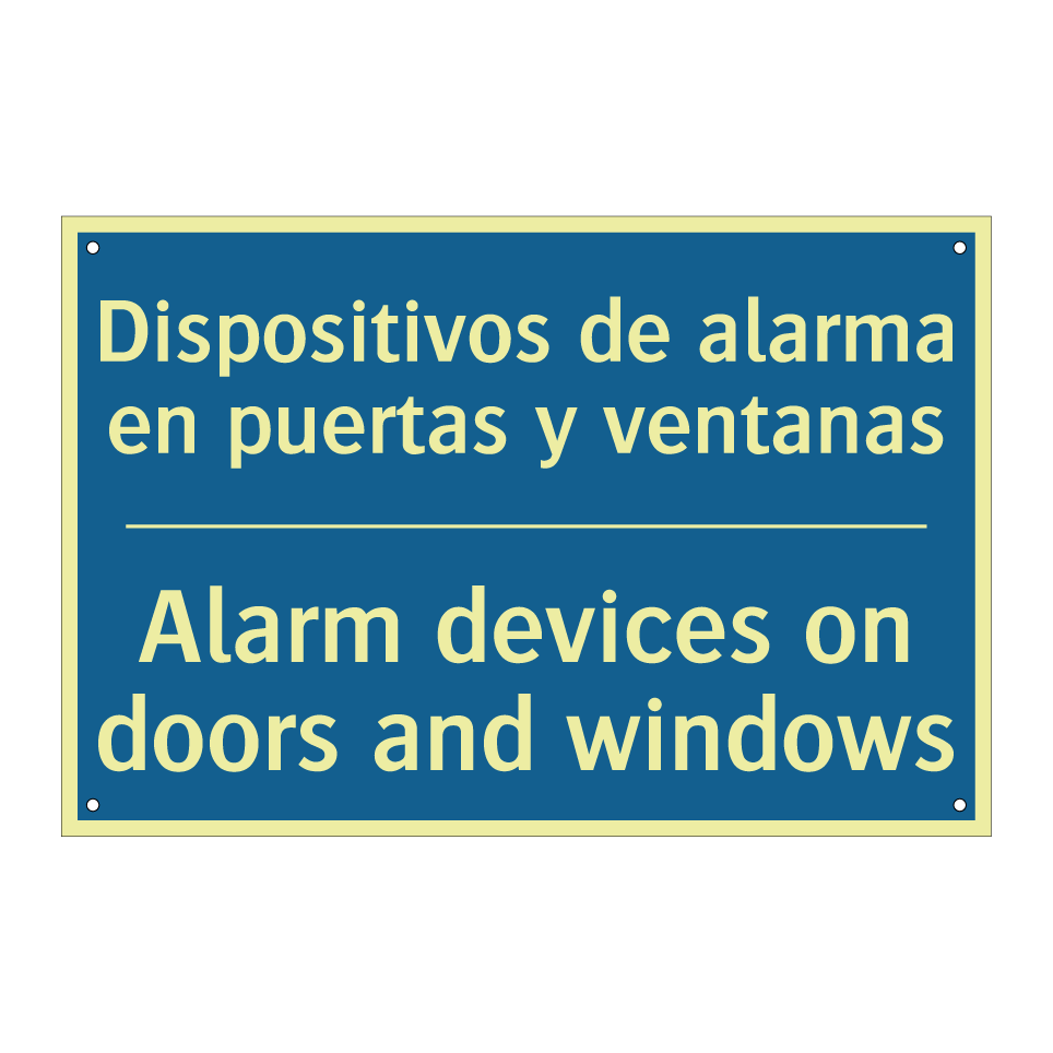Dispositivos de alarma en puertas  /.../ - Alarm devices on doors and windows /.../