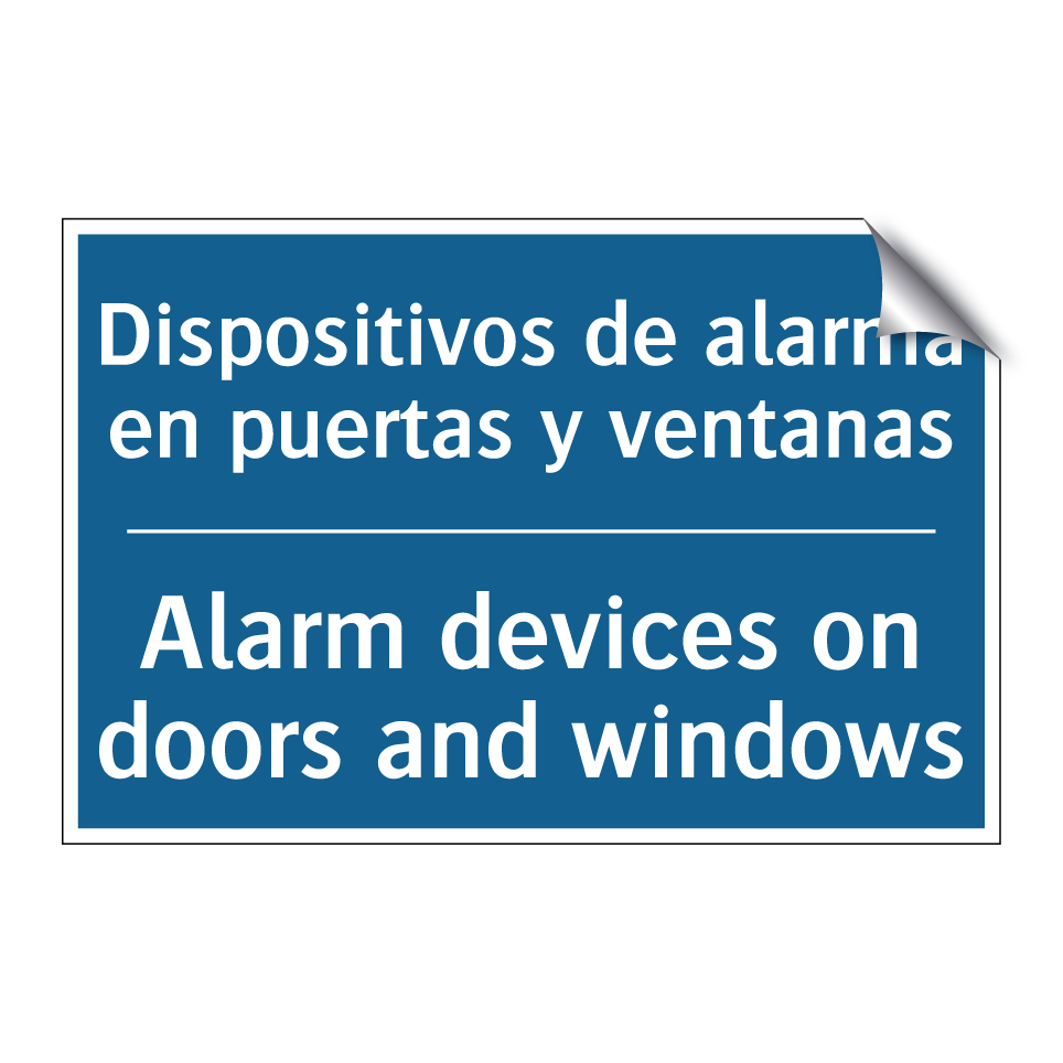 Dispositivos de alarma en puertas  /.../ - Alarm devices on doors and windows /.../