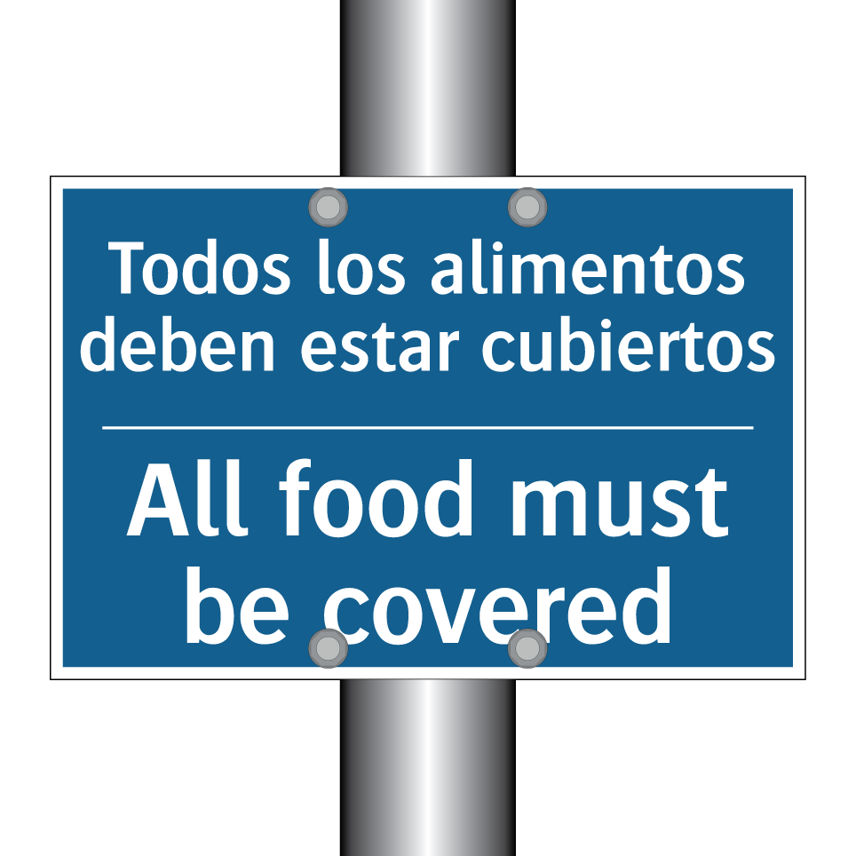 Todos los alimentos deben estar  /.../ - All food must be covered