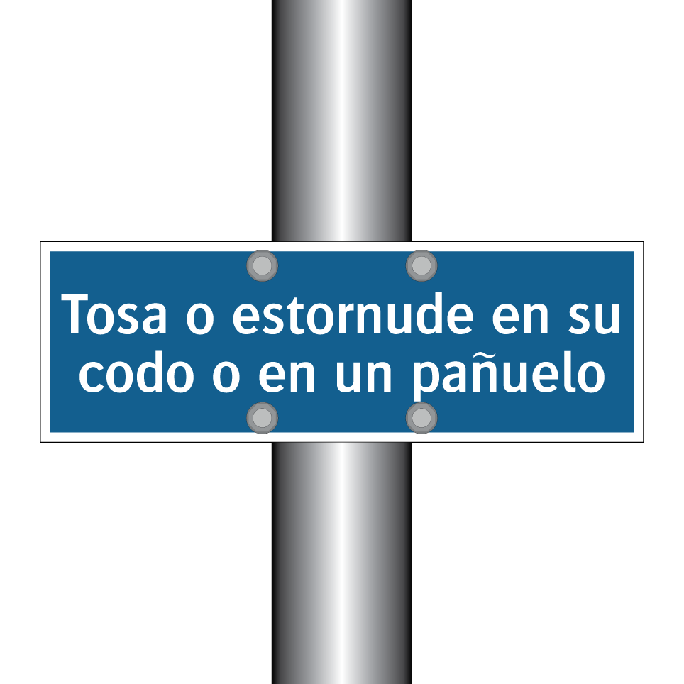 Tosa o estornude en su codo o en un pañuelo