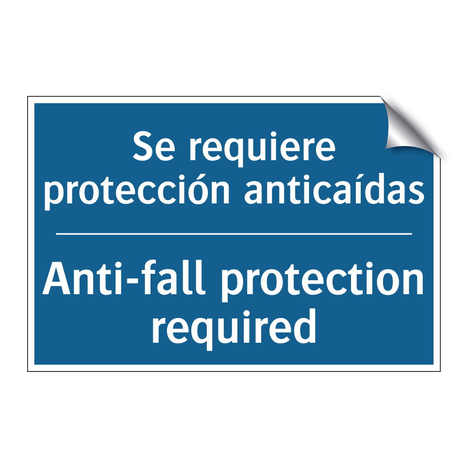 Se requiere protección anticaídas /.../ - Anti-fall protection required