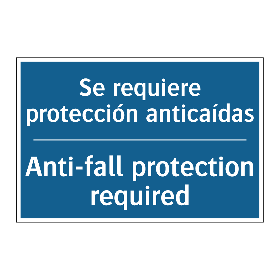Se requiere protección anticaídas /.../ - Anti-fall protection required