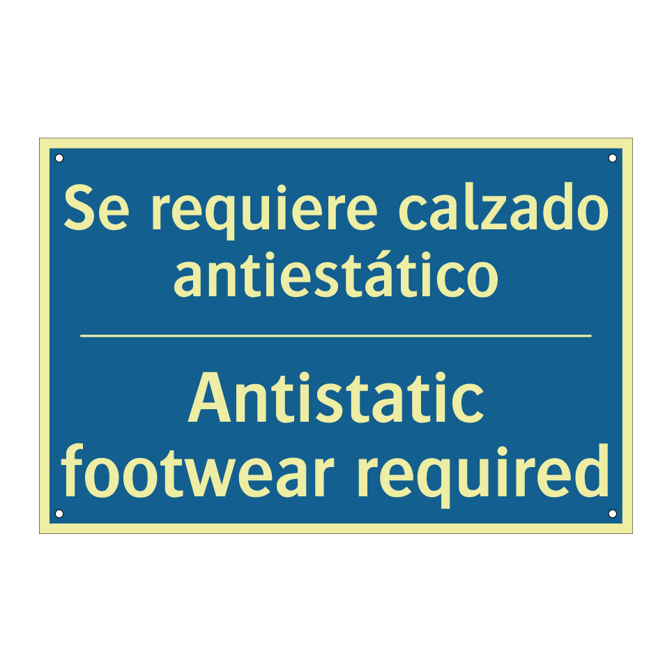Se requiere calzado antiestático /.../ - Antistatic footwear required