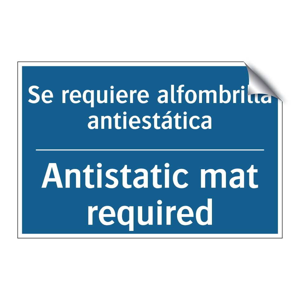 Se requiere alfombrilla antiestática /.../ - Antistatic mat required