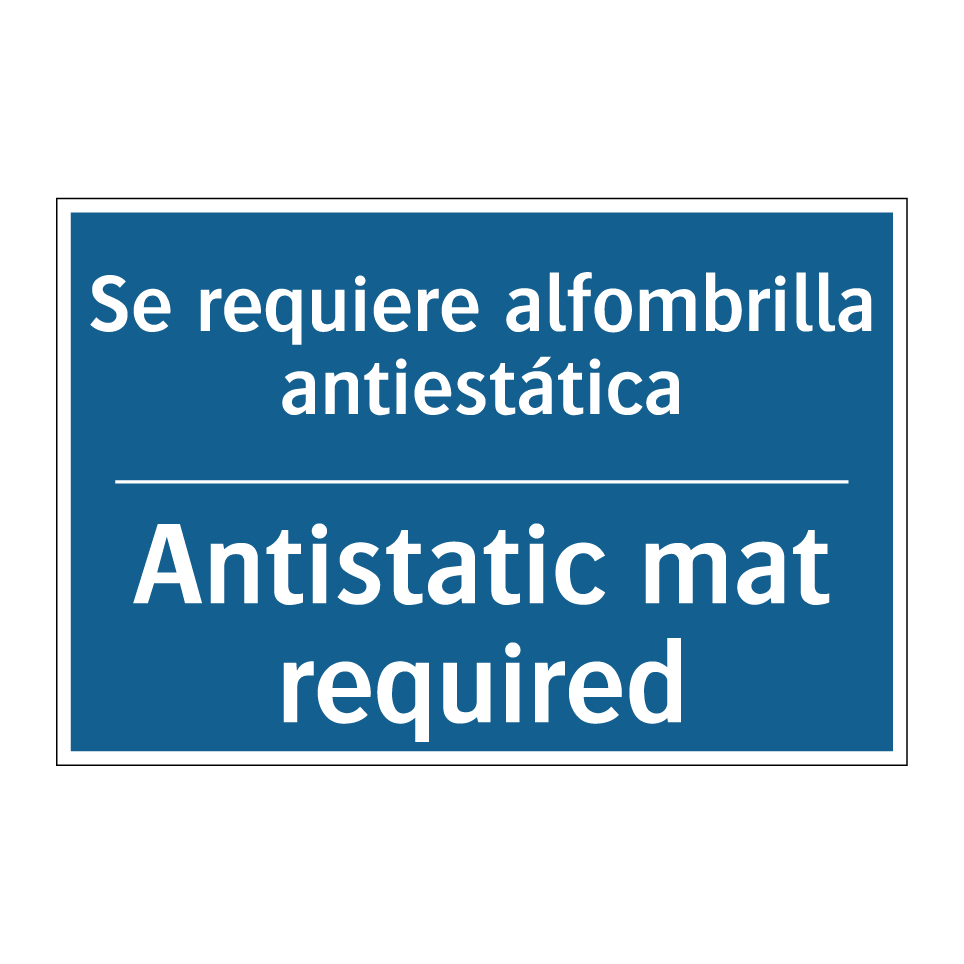 Se requiere alfombrilla antiestática /.../ - Antistatic mat required