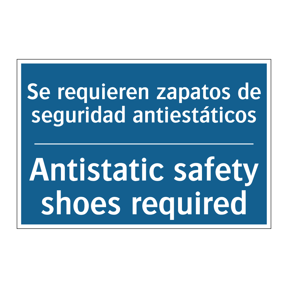 Se requieren zapatos de seguridad  /.../ - Antistatic safety shoes required /.../