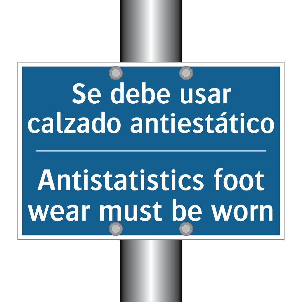 Se debe usar calzado antiestático /.../ - Antistatistics foot wear must  /.../