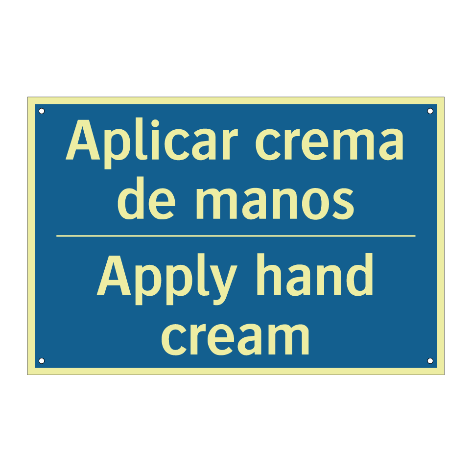 Aplicar crema de manos - Apply hand cream