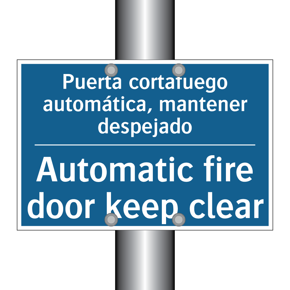 Puerta cortafuego automática,  /.../ - Automatic fire door keep clear