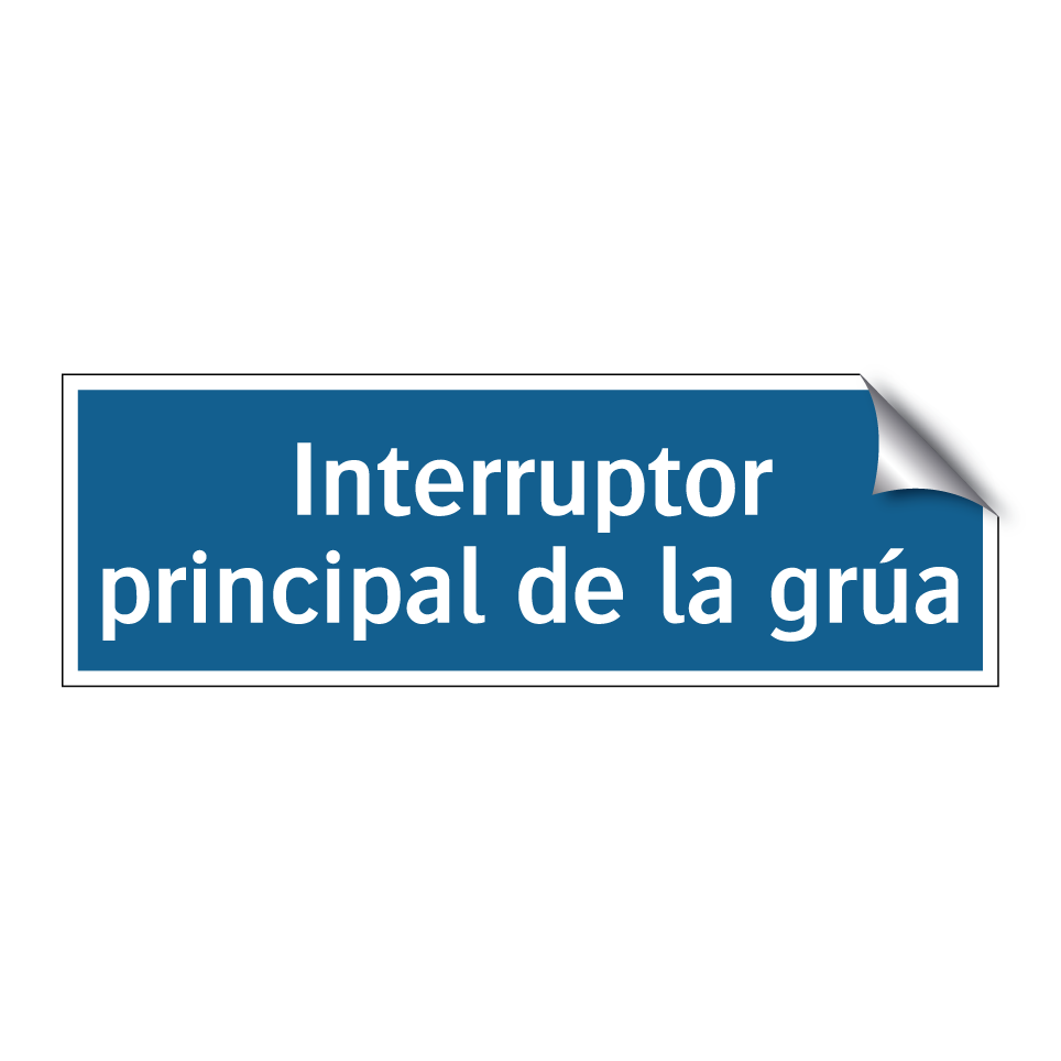 Interruptor principal de la grúa