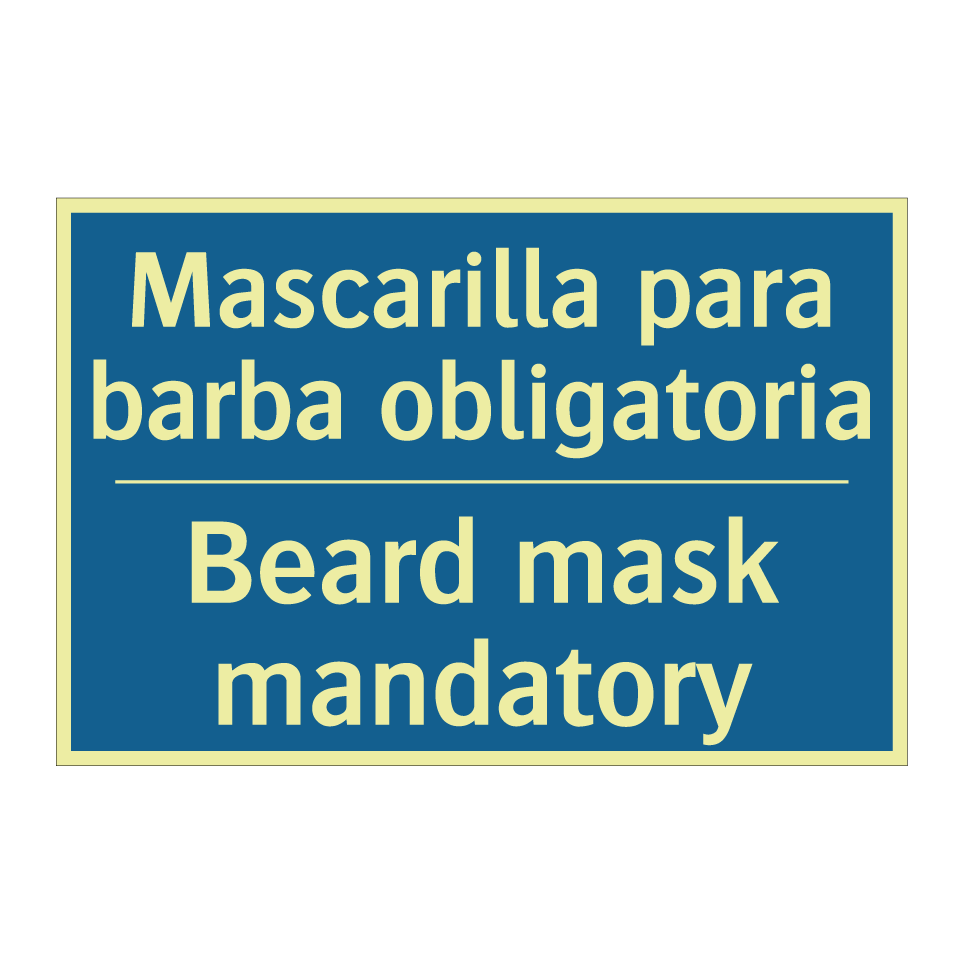Mascarilla para barba obligatoria /.../ - Beard mask mandatory