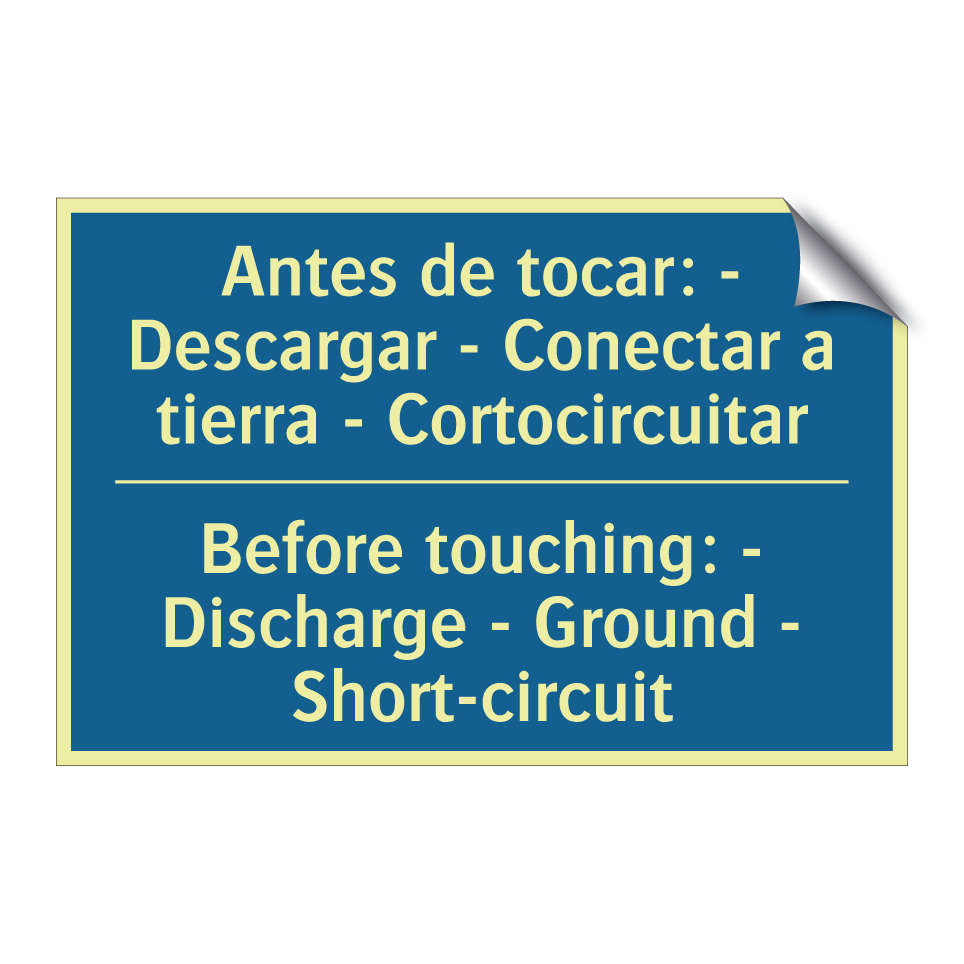 Antes de tocar: - Descargar -  /.../ - Before touching: - Discharge -  /.../