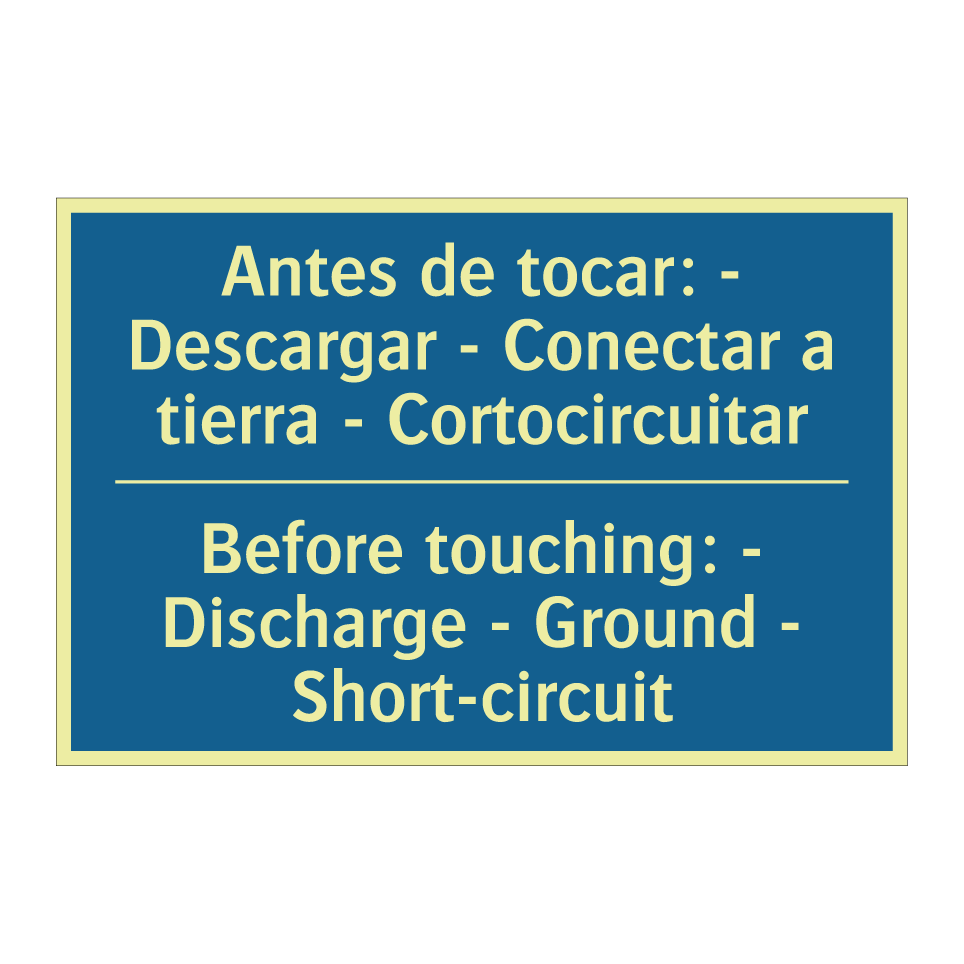 Antes de tocar: - Descargar -  /.../ - Before touching: - Discharge -  /.../