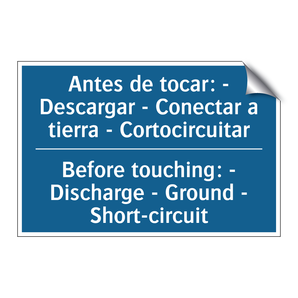Antes de tocar: - Descargar -  /.../ - Before touching: - Discharge -  /.../
