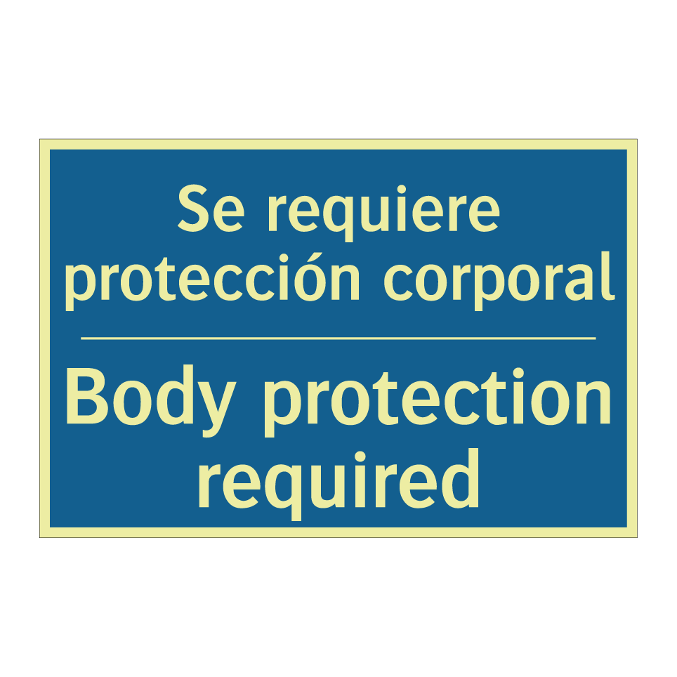 Se requiere protección corporal /.../ - Body protection required