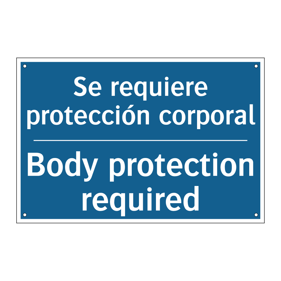 Se requiere protección corporal /.../ - Body protection required