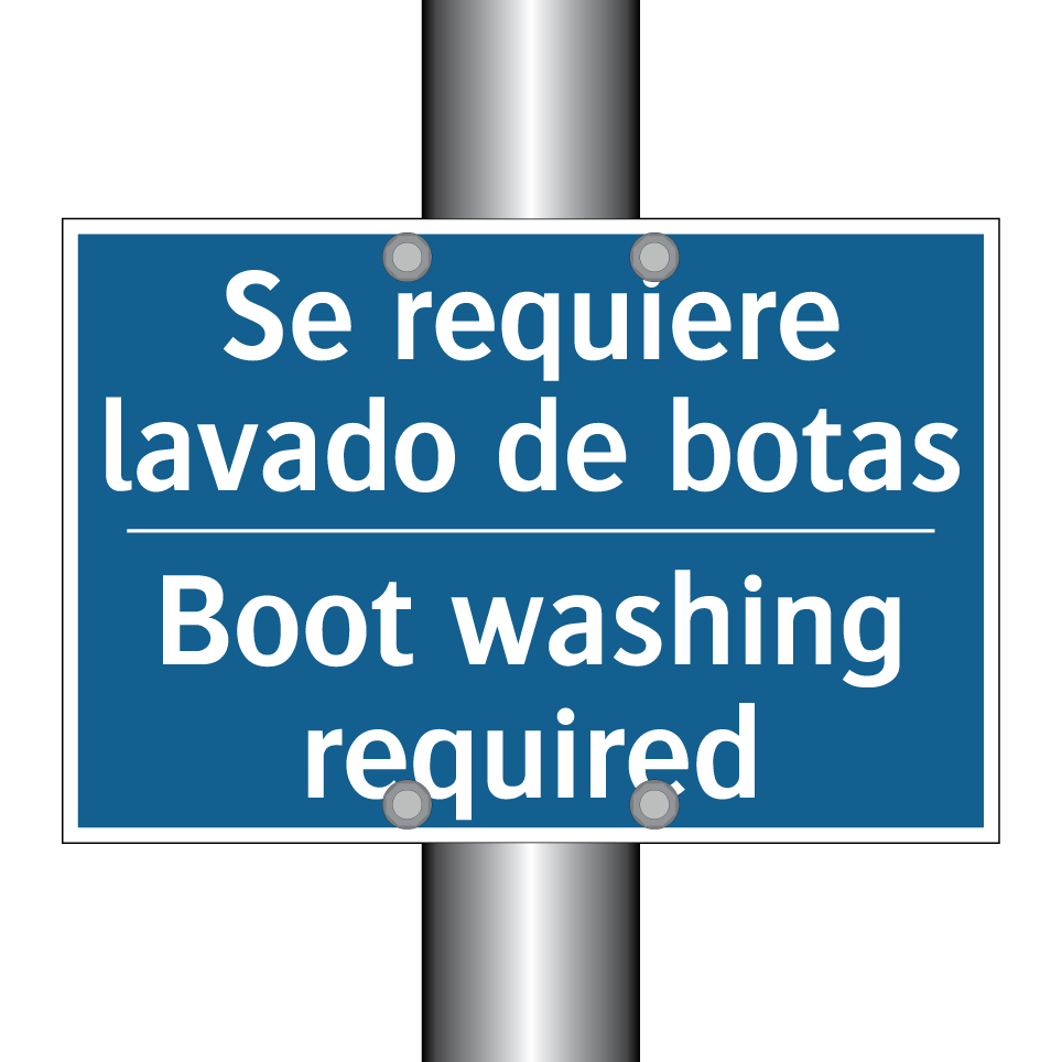 Se requiere lavado de botas - Boot washing required