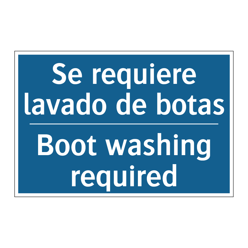 Se requiere lavado de botas - Boot washing required