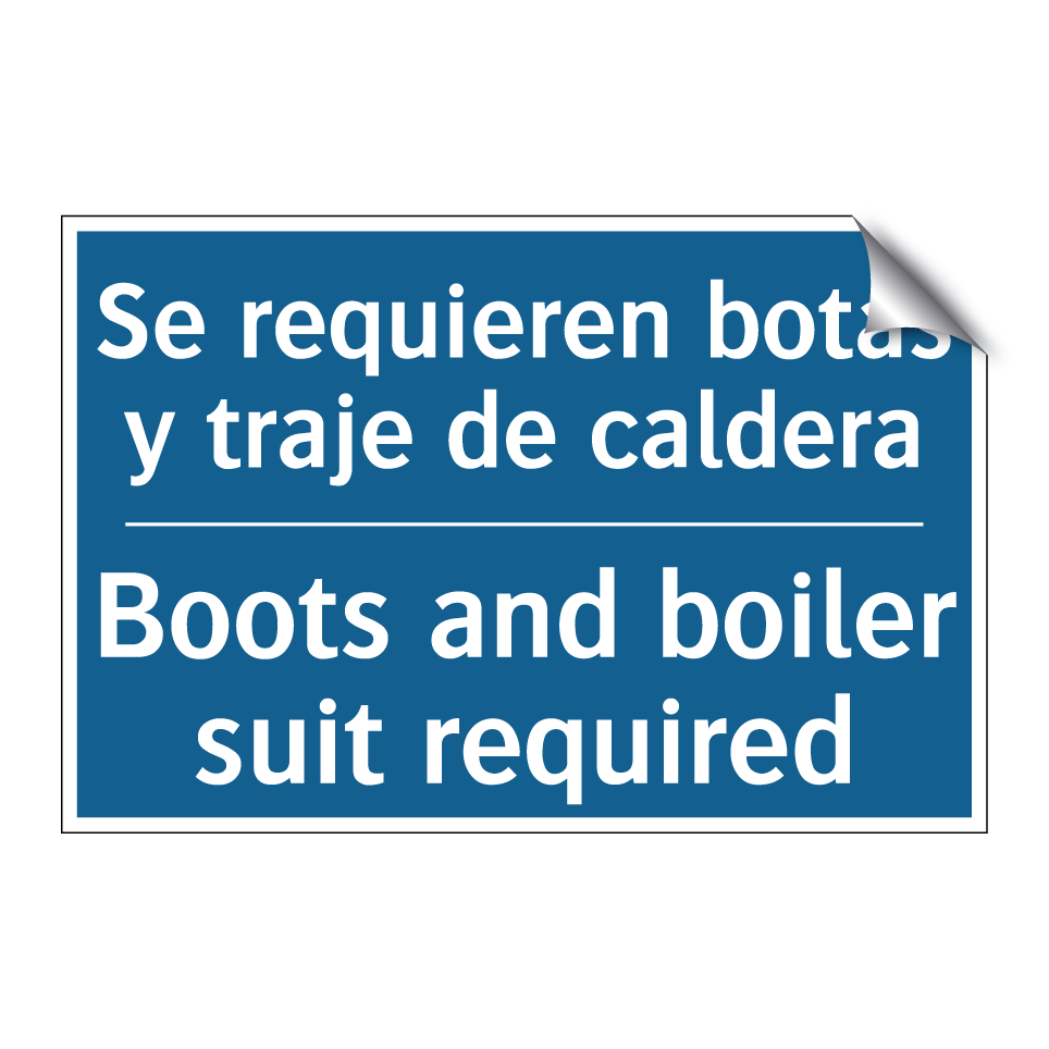 Se requieren botas y traje de  /.../ - Boots and boiler suit required