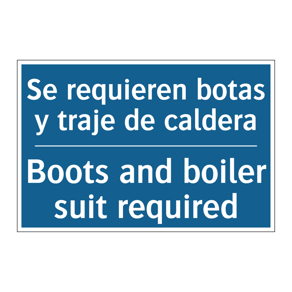 Se requieren botas y traje de  /.../ - Boots and boiler suit required