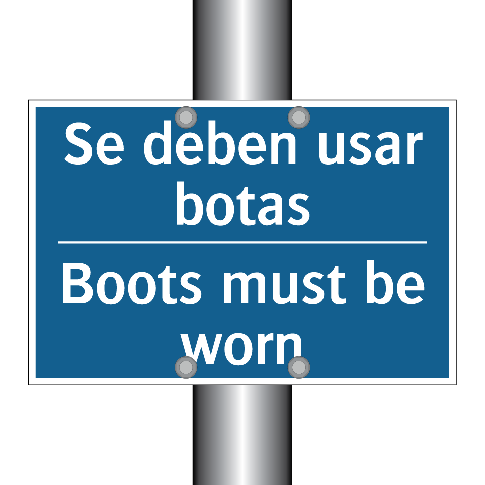 Se deben usar botas - Boots must be worn