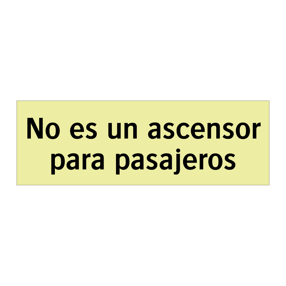 No es un ascensor para pasajeros