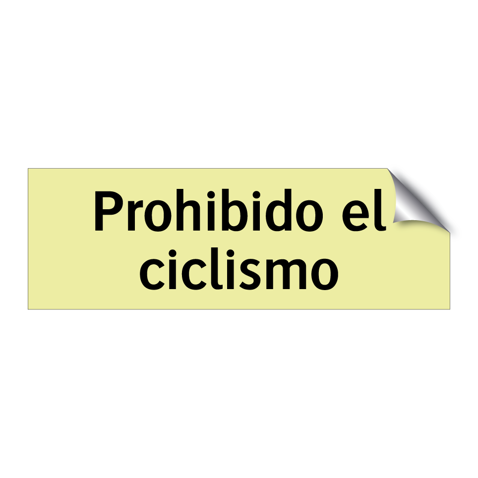 Prohibido el ciclismo