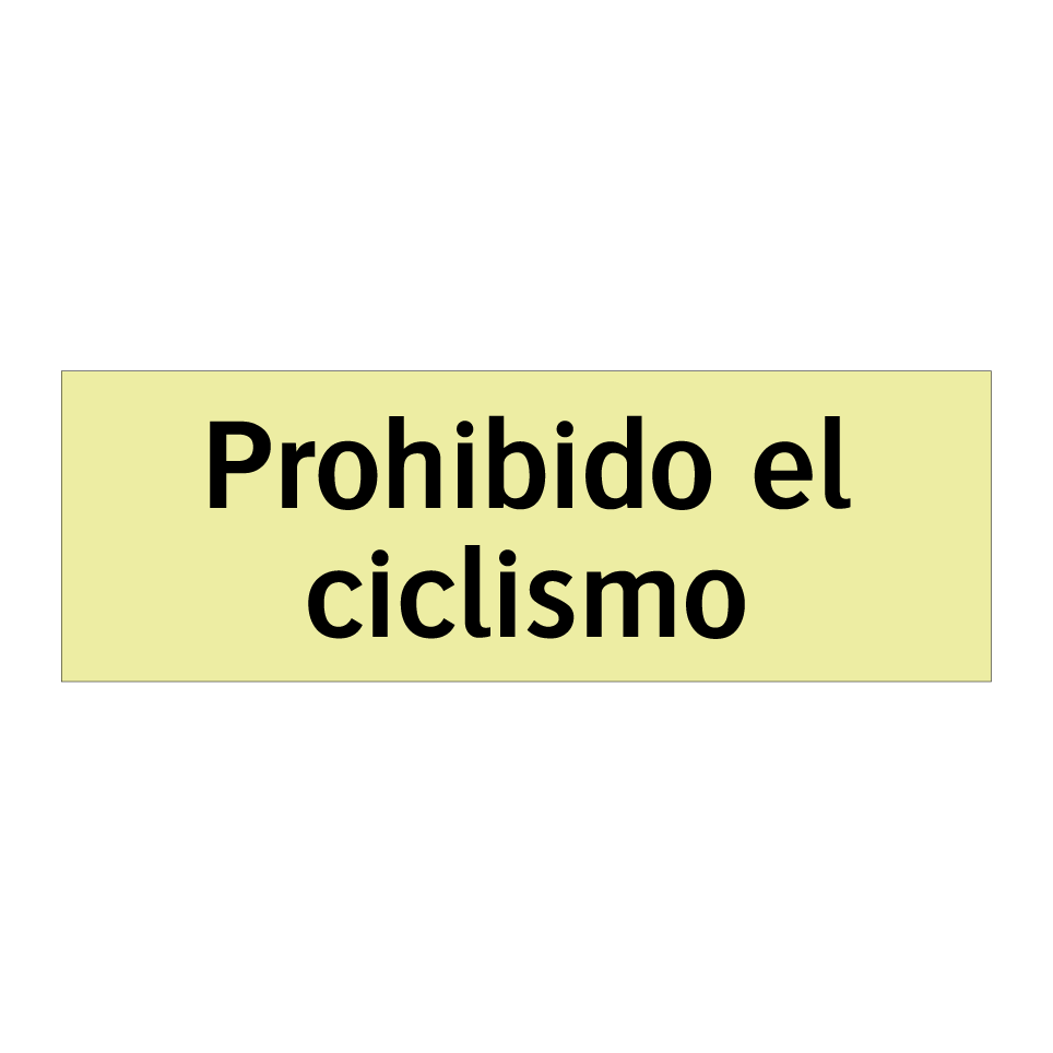 Prohibido el ciclismo