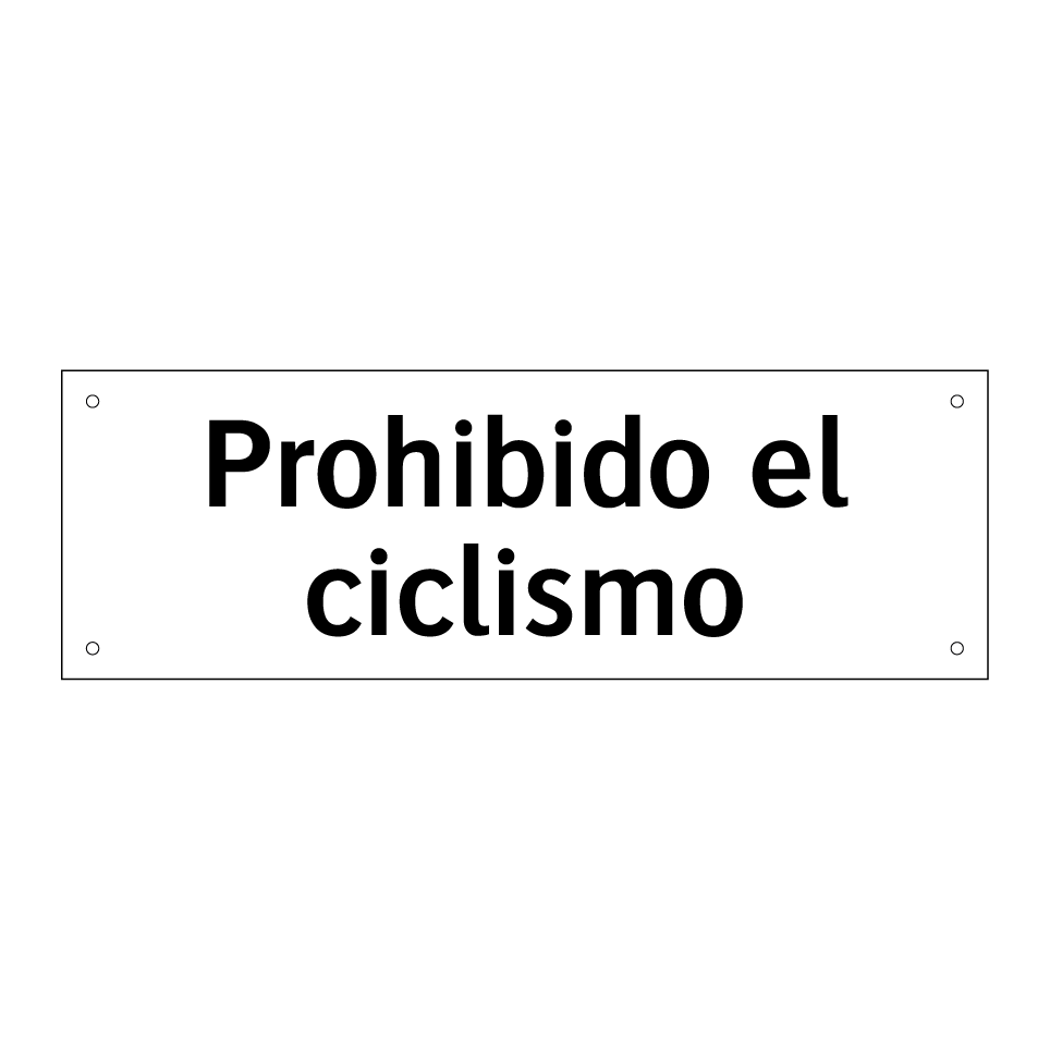 Prohibido el ciclismo