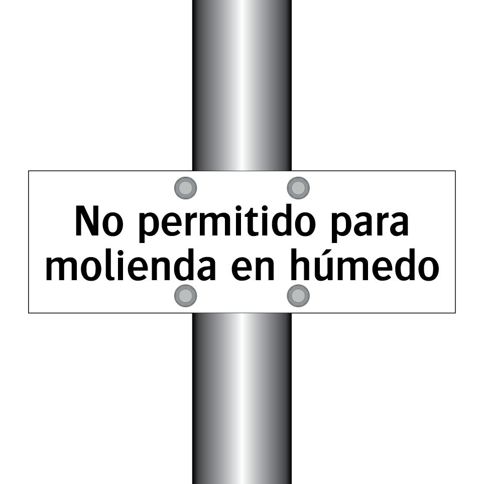 No permitido para molienda en húmedo
