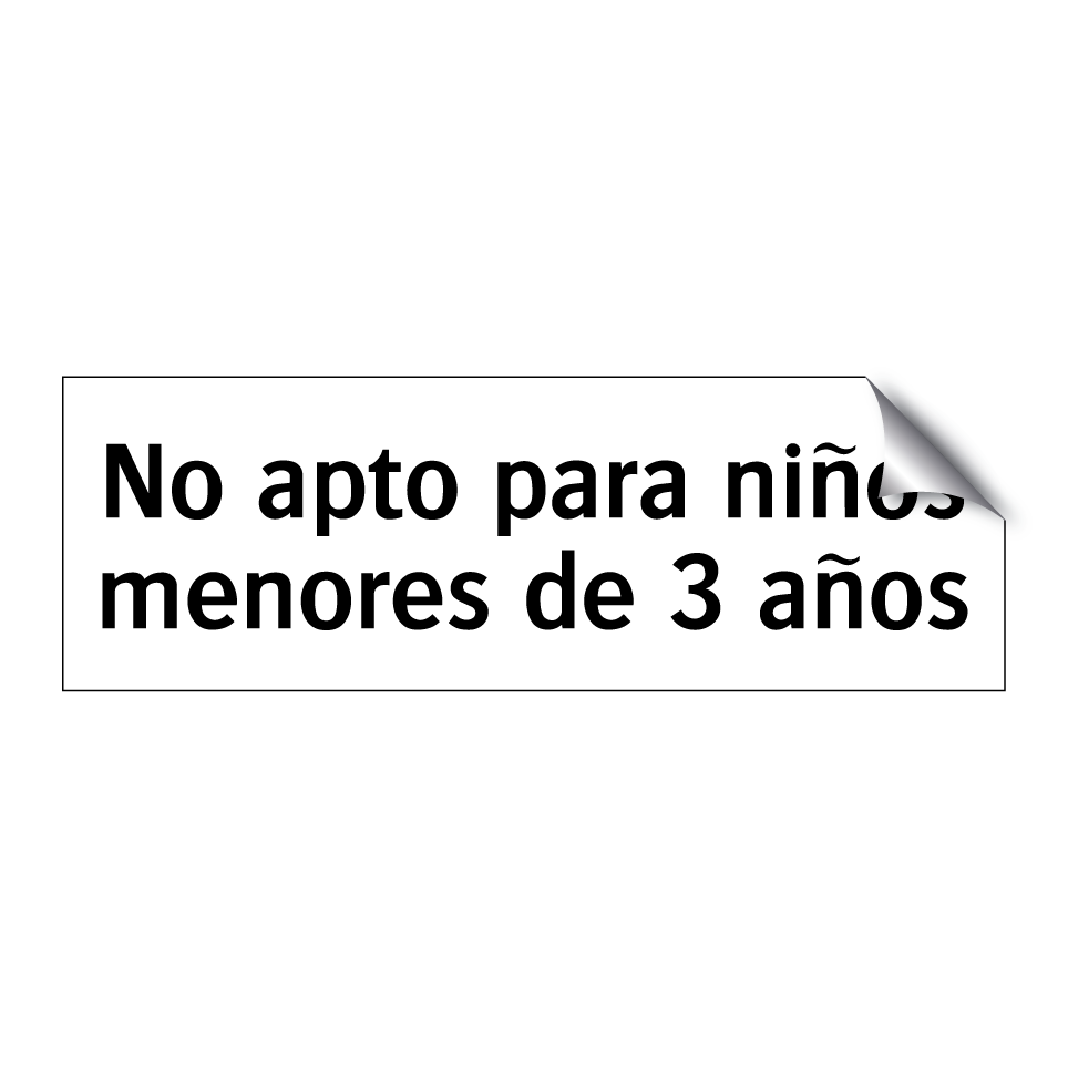 No apto para niños menores de 3 años