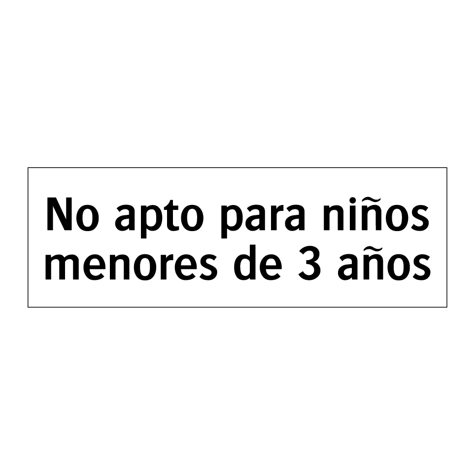 No apto para niños menores de 3 años